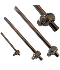 Set 3 Pz Asta Barra A T Per Bussole Torx Innesto 1/2" 3/8" 1/4" Cromo Vanadium         