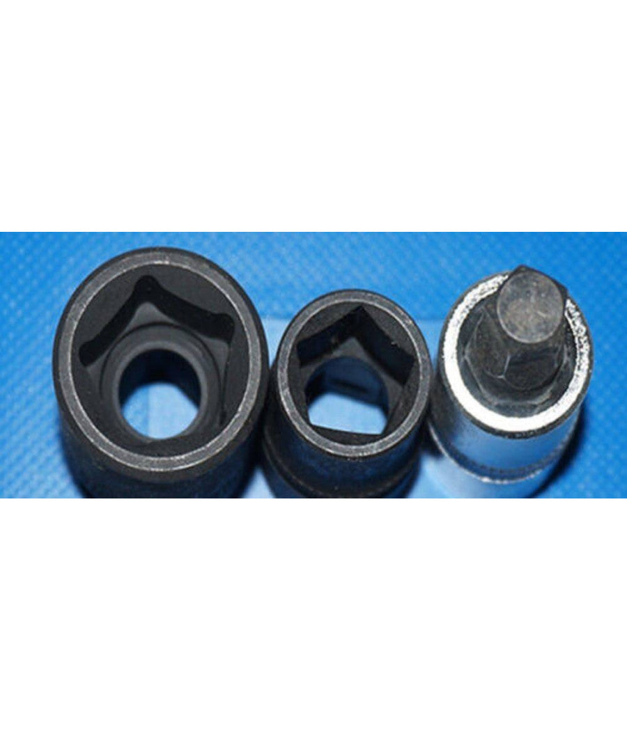 Set 3 Pz Bussole Pentagonali Rinforzate 3 Pezzi Per Pinza Freni Auto 1/2"         