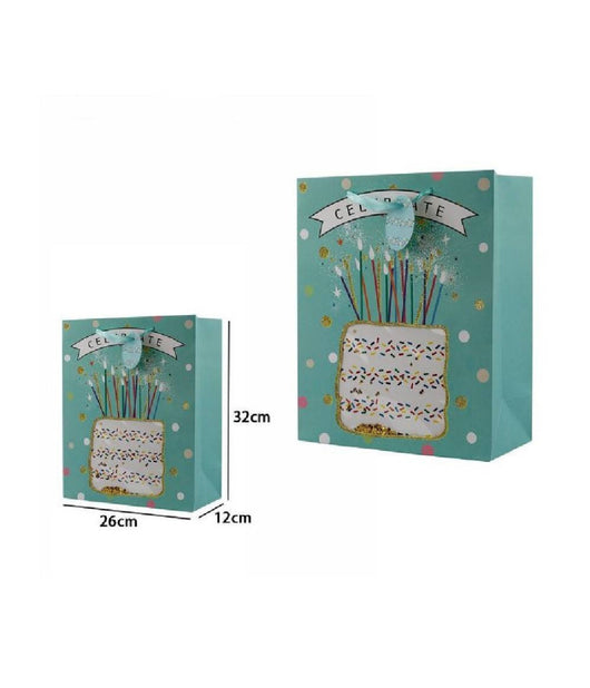 Set 3 Pz Buste Busta Da Regalo 26x32x12 Cm 65910 Varie Fantasie Compleanno Festa         