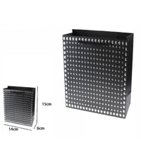 Set 3 Pz Buste Regalo Shopper Nera Borchie Maniglie A Cordoncino 15x14x6cm 69949         