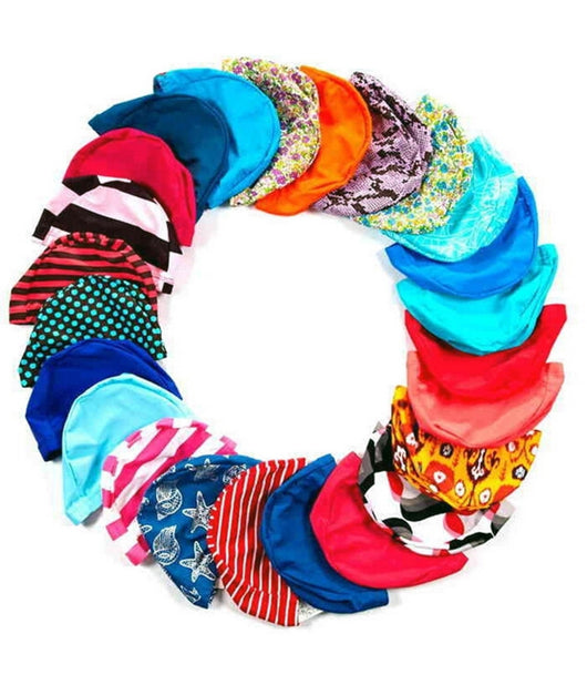 Set 3 Pz Cuffie Cuffia In Tessuto Per Piscina Nuoto Sport Tg. Unica Adulto         