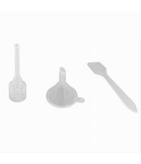 Set 3 Pz Mini Imbuto Contagocce Spatola Kit Da Viaggio Accessori Strumenti 79372         