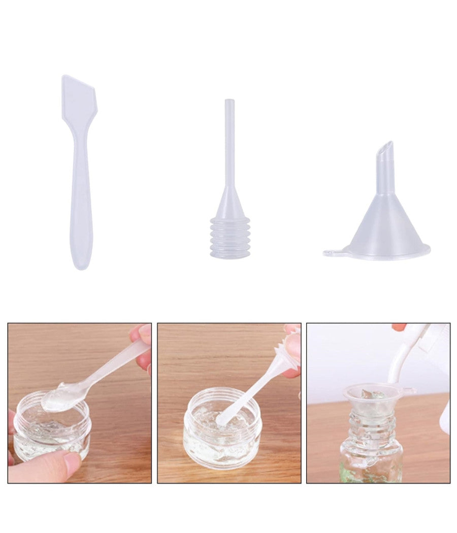 Set 3 Pz Mini Imbuto Contagocce Spatola Kit Da Viaggio Accessori Strumenti 79372         