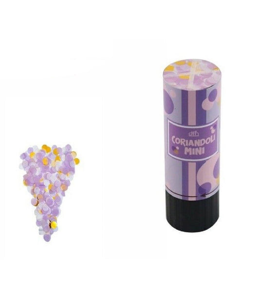 Set 3 Pz Mini Tubo Spara Coriandoli Viola Cannone Feste Matrimonio Sposi 53531a         