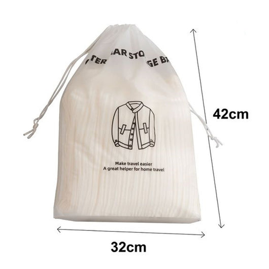 Trade Shop - Set 3 Pz Organizer Da Viaggio Casa Borsa Giacca 32x42cm Sacco Con Coulisse 87707         