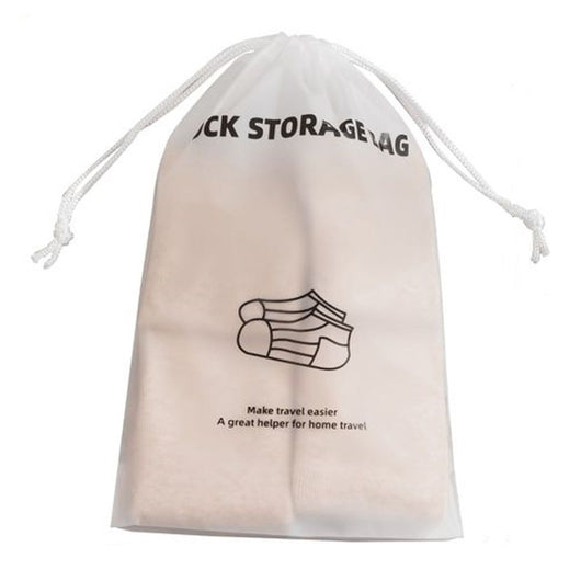Trade Shop - Set 3 Pz Organizer Da Viaggio Casa Borsa Per Calzini 18x28cm Sacco Con Coulisse 87702         