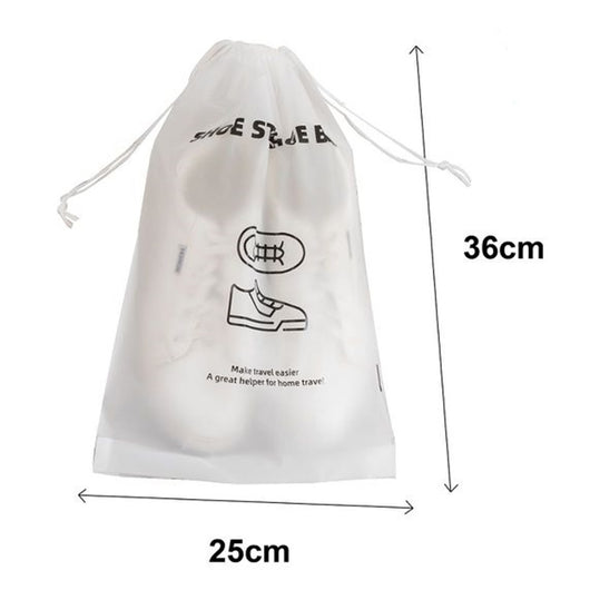 Trade Shop - Set 3 Pz Organizer Da Viaggio Casa Sacco Borsa Per Scarpe 25x36cm Con Coulisse 87704         
