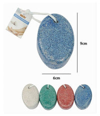 Set 3 Pz Pietra Pomice Colorata Ovale Naturale Cura Piedi Calli Chiropodia 79292         