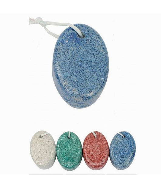 Set 3 Pz Pietra Pomice Ovale Colorata Naturale Cura Piedi Calli Chiropodia 79288         