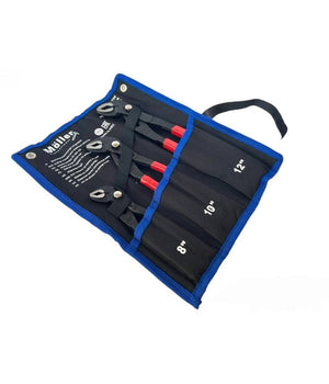 Set 3 Pz Pinze Poligrip Pinza A Pappagallo Con Pulsante Regolabile 8" 10" 12"         