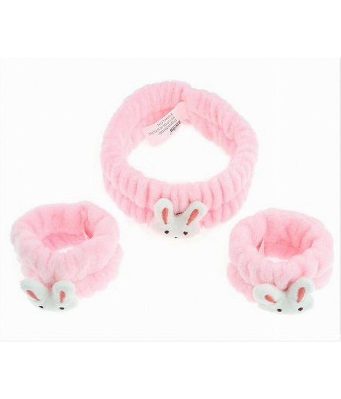 Set 3 Pz Polsini Fascia Per Capelli Vari Modelli Lavaggio Viso Trattamenti 10757         