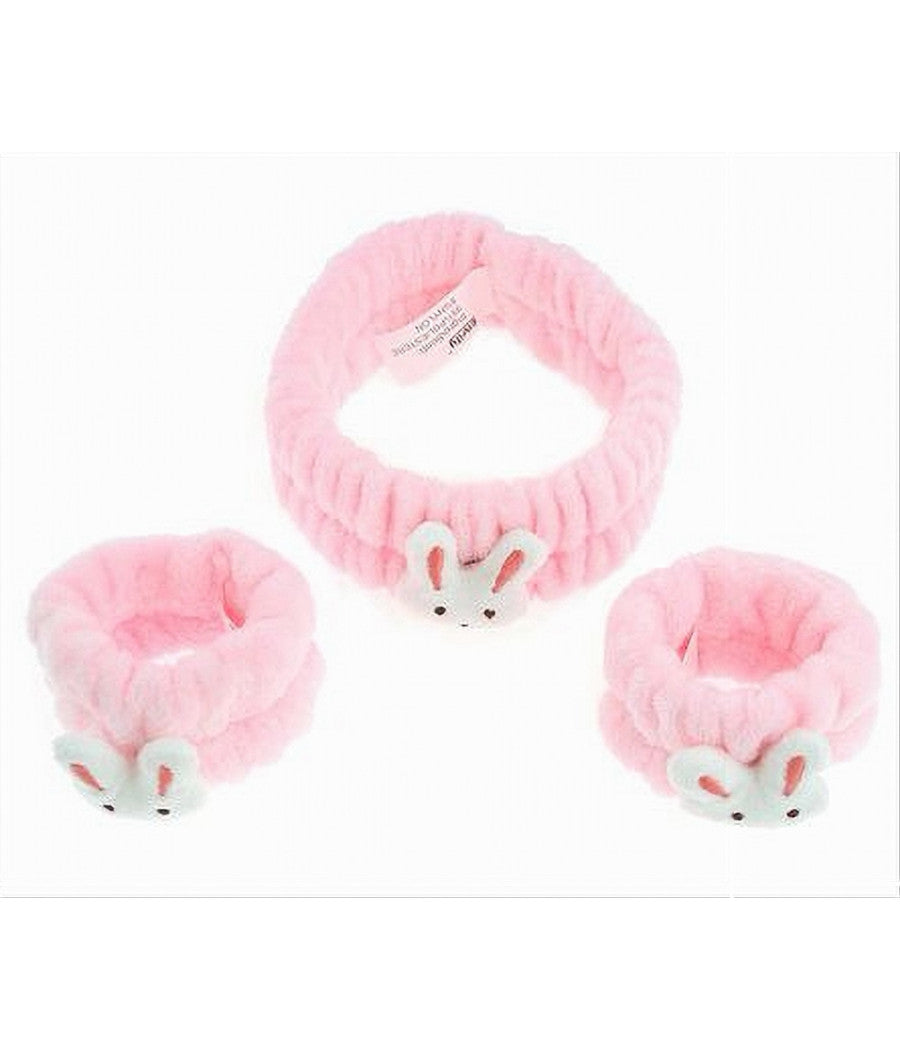 Set 3 Pz Polsini Fascia Per Capelli Vari Modelli Lavaggio Viso Trattamenti 10757         