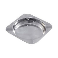 Trade Shop - Set 3 Pz. Posacenere Quadrato 11x11cm Porta Cenere Acciaio Tavolo Cucina Esterno -