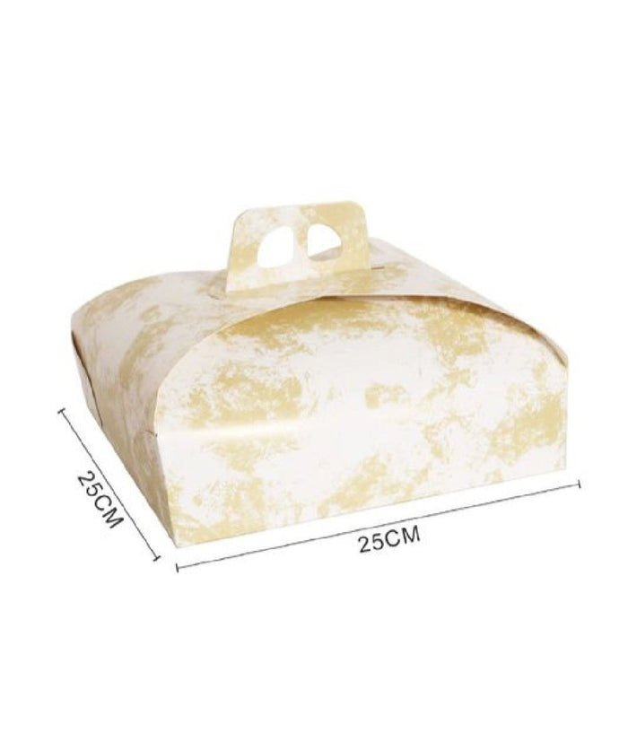 Set 3 Pz Scatola Porta Torta 25x25 Cm Per Alimenti Dolci Paste Pasticceria 58000         