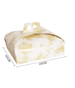 Set 3 Pz Scatola Porta Torta 40x40 Cm Per Alimenti Dolci Paste Pasticceria 58004         
