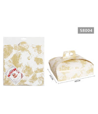 Set 3 Pz Scatola Porta Torta 40x40 Cm Per Alimenti Dolci Paste Pasticceria 58004         