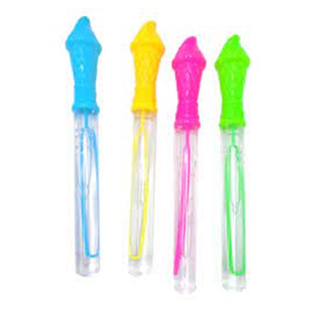 Trade Shop - Set 3 Pz Tubo Bacchetta Per Bolle Di Sapone 27,5cm 60ml Forma Cono Gelato 4 Colori 6560329 -