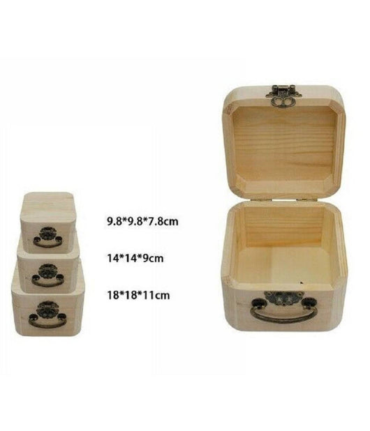 Set 3 Scatole In Legno Decoupage Tris Matrioska Scatola Cofanetto Ly-3005a         