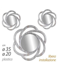 Set 3 Specchi Da Parete Decorativi Specchio Libera Installazione 20-35cm 836848         