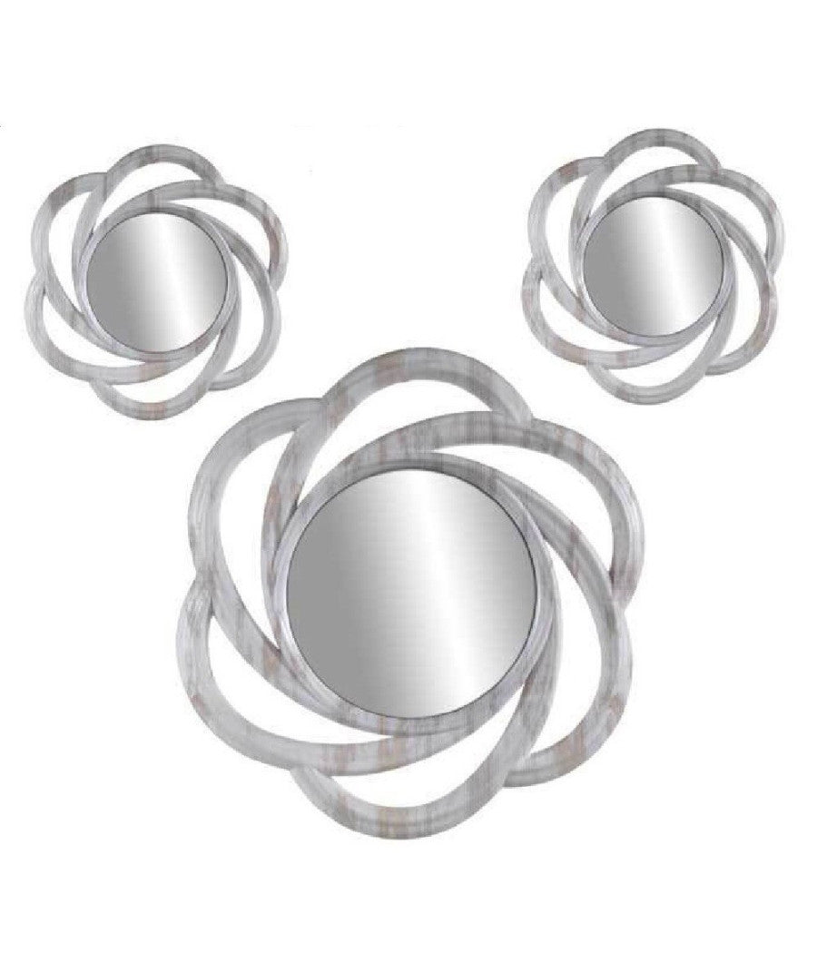Set 3 Specchi Da Parete Decorativi Specchio Libera Installazione 20-35cm 836848         