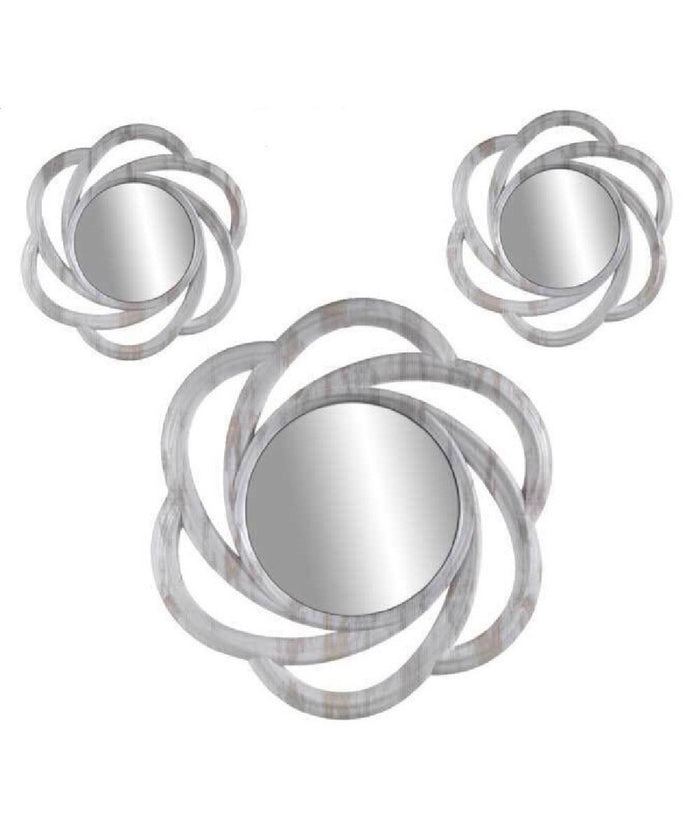 Set 3 Specchi Da Parete Decorativi Specchio Libera Installazione 20-35cm 836848         