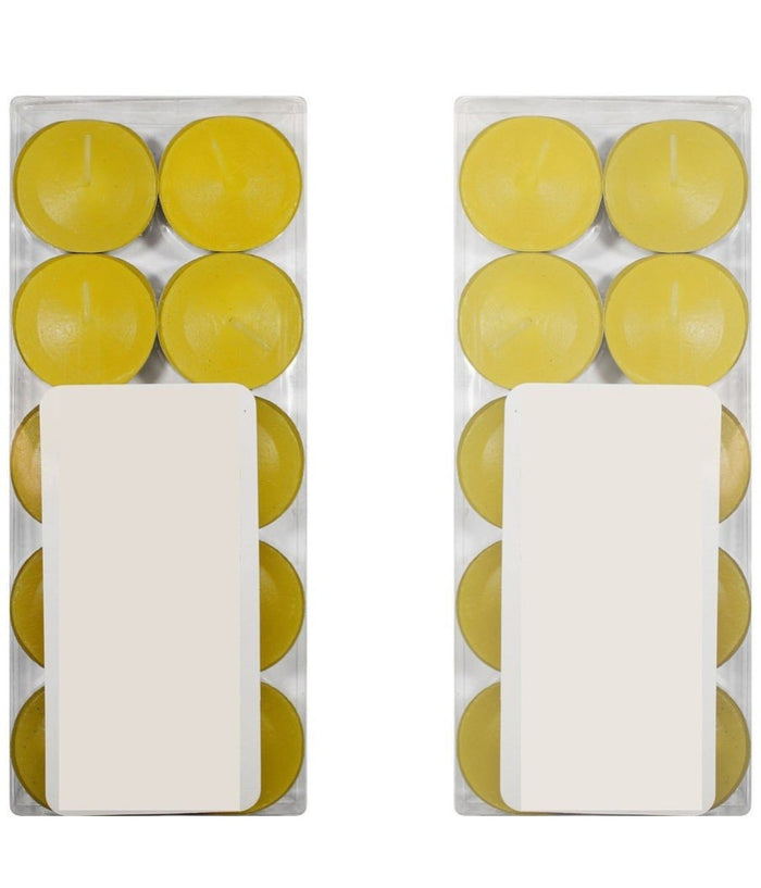 Set 30 Candele Candela Profumata Fragranza Limone Lemon Gialla Profumo Essenza         