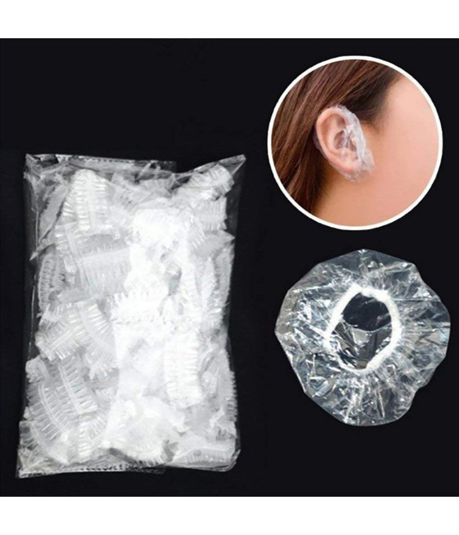 Set 30 Pezzi Copriorecchie Plastica Monouso Copri Orecchie Parrucchiere Capelli         