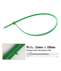 Set 30 Pz Fascette Cavi Cavo Verde Stringenti In Plastica Nylon 3.6x350 Mm 92398         