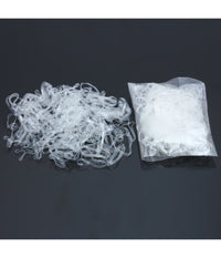 Set 300pz Mini Cerchi Elastici Trasparente 3cm In Caucciu' Per Capelli Trecce Coda         
