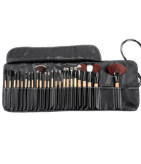 Set 32 Pennelli Per Trucco Cosmetica Make Up Ombretto Fard Con Custodia Borsa         