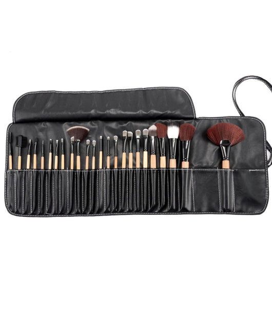 Set 32 Pennelli Per Trucco Cosmetica Make Up Ombretto Fard Con Custodia Borsa         
