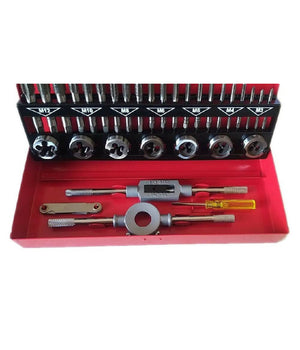 Set 32 Pezzi Cassetta Kit Filiera Per Filettatura Maschi E Femmine Hx32td         