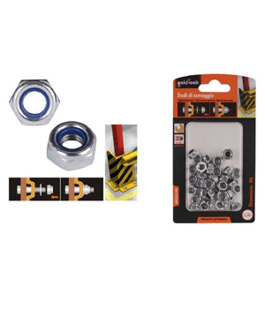 Set 34 Pz Dado Esagonale Dadi Di Serraggio M6 6mm Antiscivolo Bulloni Viti 93340         