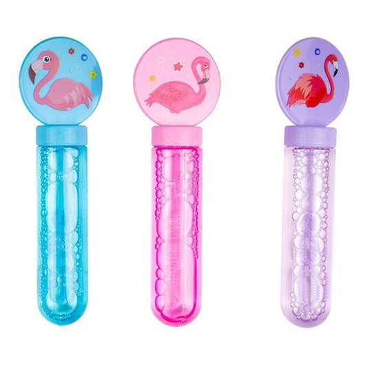 Trade Shop - Set 3pz Bacchette Per Bolle Di Sapone Fenicotteri 14cm Giocattolo Regalo Bambini 6719004 -