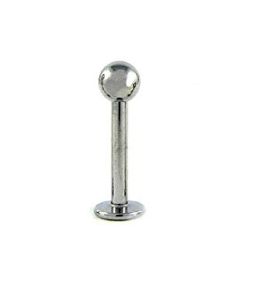 Set 3pz. Body Piercing Pallina 12mm Labbro Orecchio Trago Sfera Acciaio Nickel         