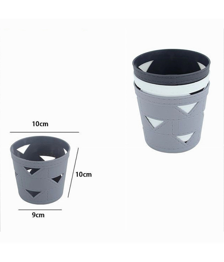 Set 3pz Cesto Cestino Portaoggetti Organizzatore Tondo 10x10x9cm Assortiti 10711         