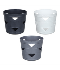 Set 3pz Cesto Cestino Portaoggetti Organizzatore Tondo 10x10x9cm Assortiti 10711         