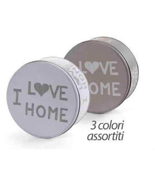 Set 3pz Contenitori In Latta Barattolo Cucina Tondo Assortiti I Love Home 710513         