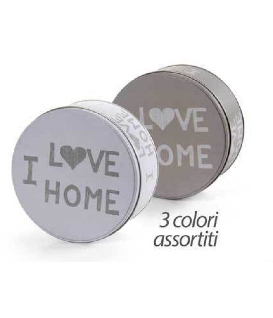 Set 3pz Contenitori In Latta Barattolo Cucina Tondo Assortiti I Love Home 710513         
