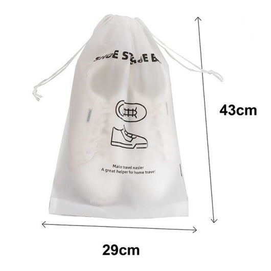 Trade Shop - Set 3pz Organizer Da Viaggio Casa Borsa Sacco Per Scarpe 29x43cm Con Coulisse 87703         