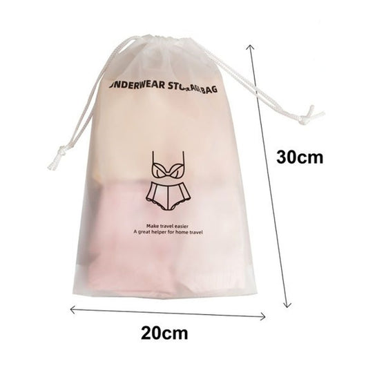 Trade Shop - Set 3pz Organizer Viaggio Casa Borsa Biancheria Intima 20x30cm Sacco Con Coulisse 87708         