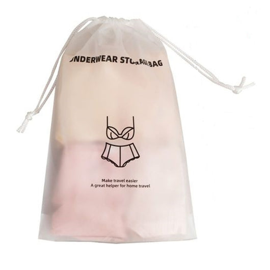 Trade Shop - Set 3pz Organizer Viaggio Casa Borsa Biancheria Intima 20x30cm Sacco Con Coulisse 87708         