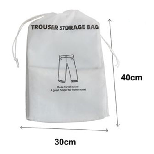 Trade Shop - Set 3pz Organizer Viaggio Casa Borsa Porta Pantaloni 30x40cm Sacco Con Coulisse 87706         