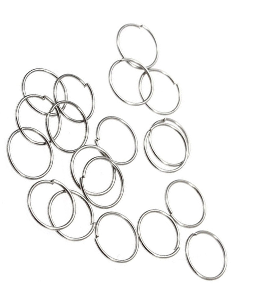 Set 3pz. Piercing Orecchini Naso 1cm Cerchietto Argento 925 Sterling Orecchino         