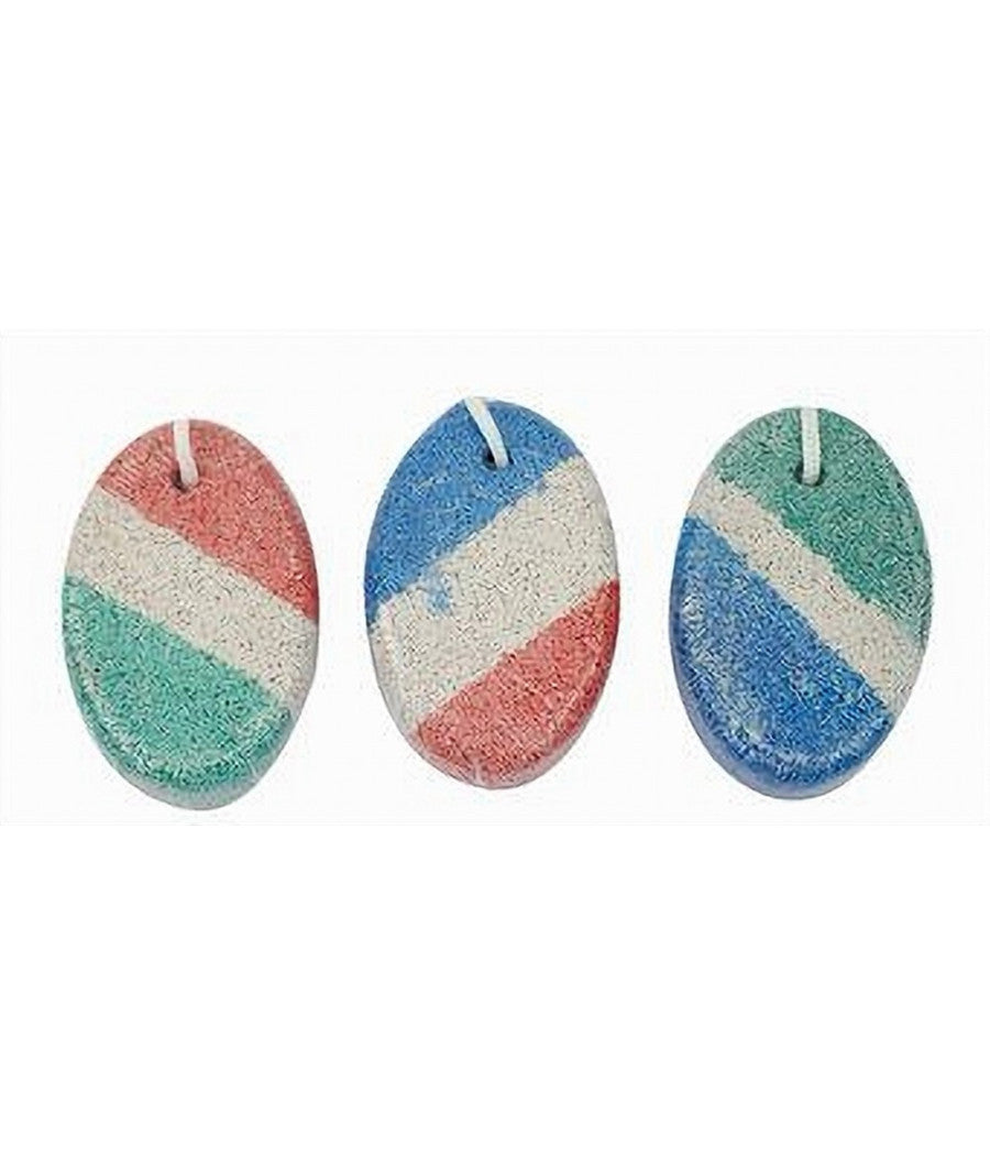 Set 3pz Pietra Pomice Ovale Tricolore Naturale Cura Piedi Calli Chiropodia 79289         