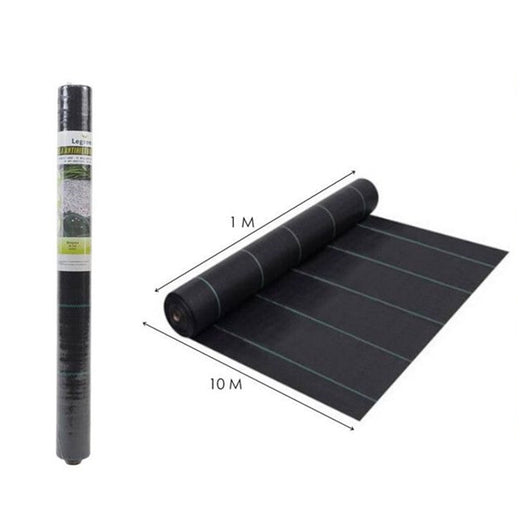 Trade Shop - Set 3pz Rete Anti Erba Telo Pacciamatura Orto Giardino Serra 1x10mt Resistente 129912 -        