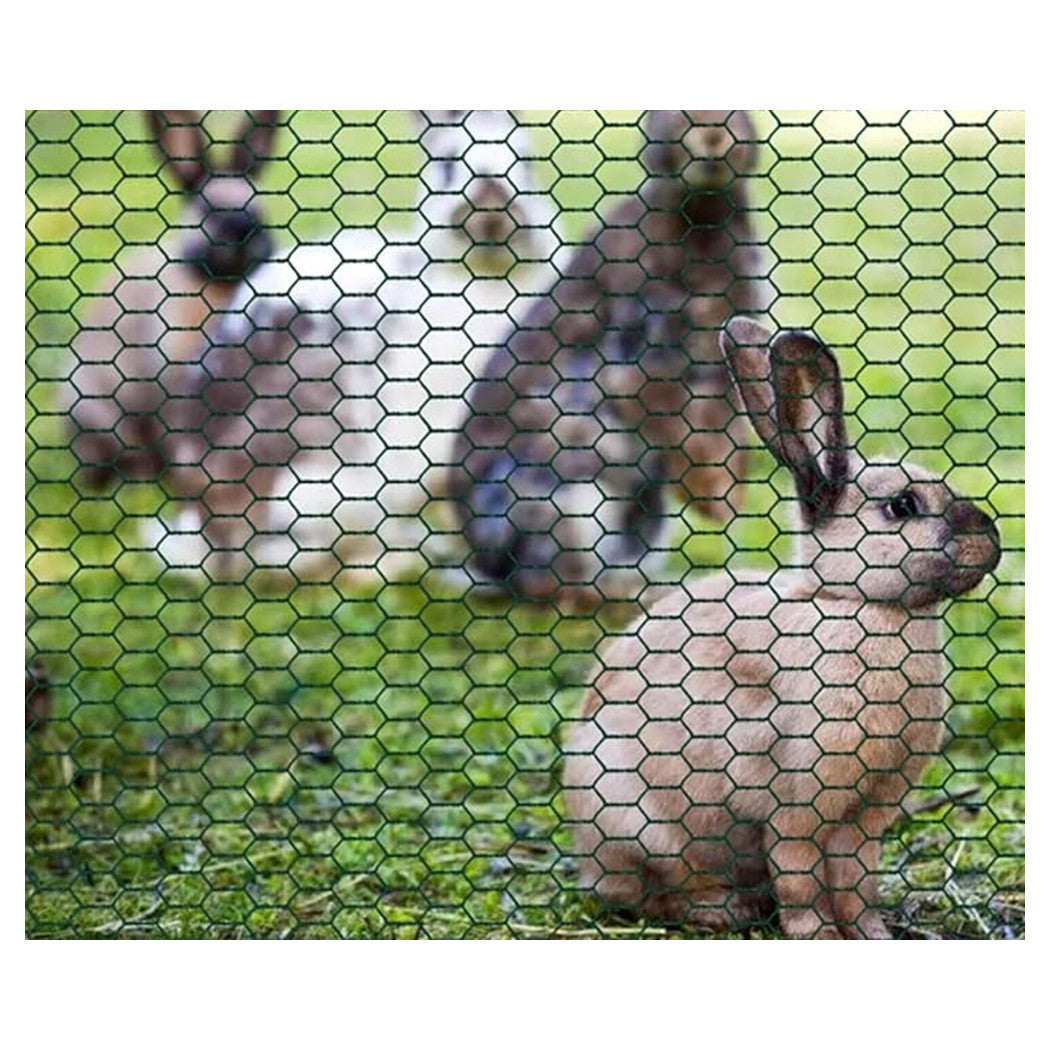 Trade Shop - Set 3pz Rete Metallica Plastificata 0.5x3mt Maglia Esagonale 19mm Recinzione 020245 -        