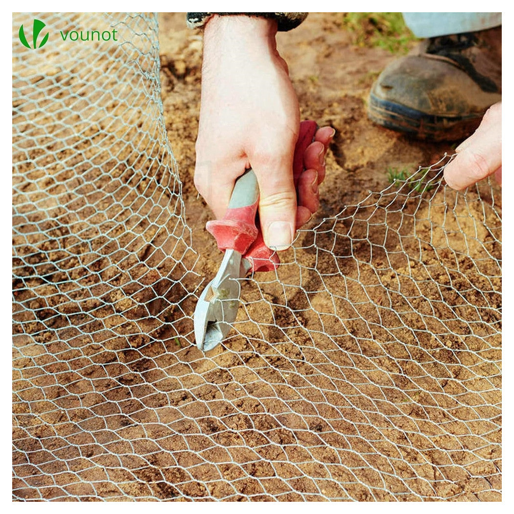 Trade Shop - Set 3pz Rete Metallica Plastificata 0.5x3mt Maglia Esagonale 19mm Recinzione 020245 -        