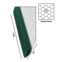 Trade Shop - Set 3pz Rete Metallica Plastificata 1.5x3mt Maglia Esagonale 19mm Recinzione 020247 -        