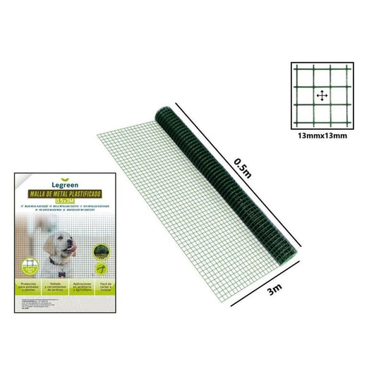 Trade Shop - Set 3pz Rete Metallica Plastificata Per Recinzione Cancelli Giardino 0.5x3mt 223095 -        